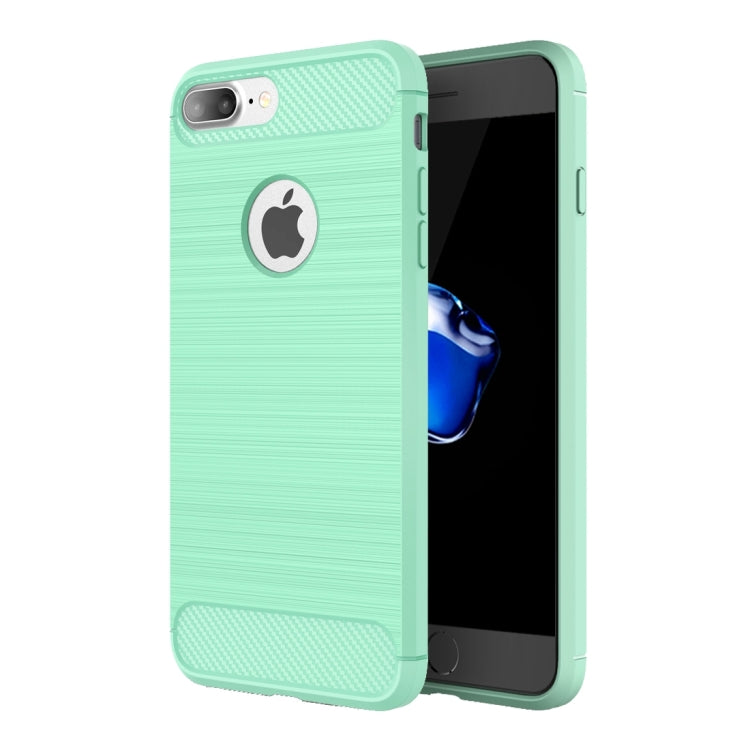 For iPhone 7 Plus Brushed Texture Fiber TPU Rugged Armor Protective Case