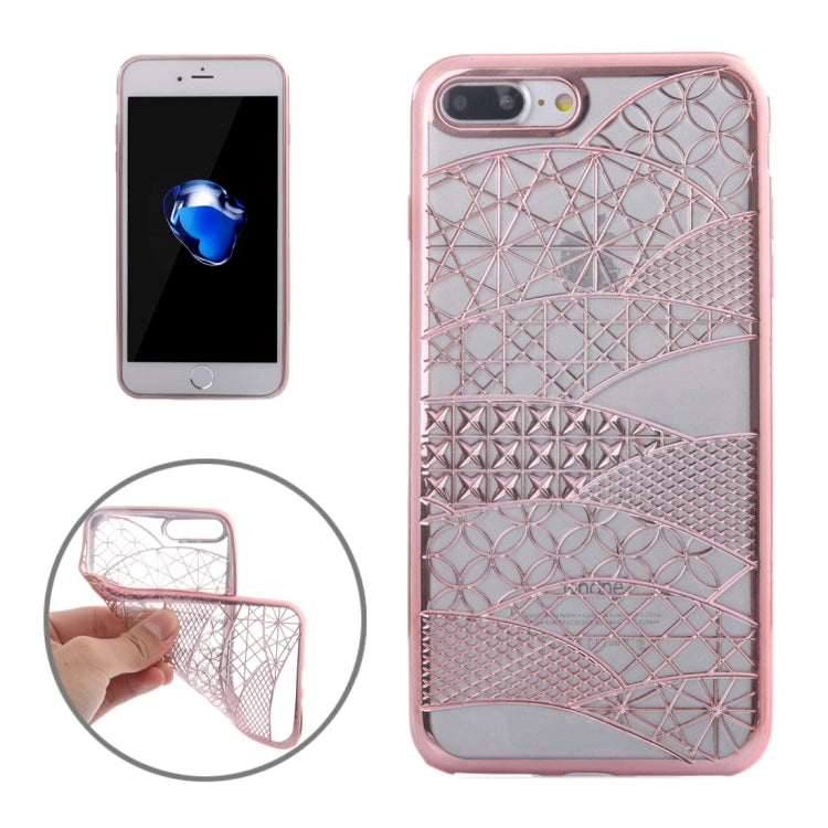 For iPhone 8 Plus & 7 Plus   Architectural Pattern Electroplating TPU Protective Case