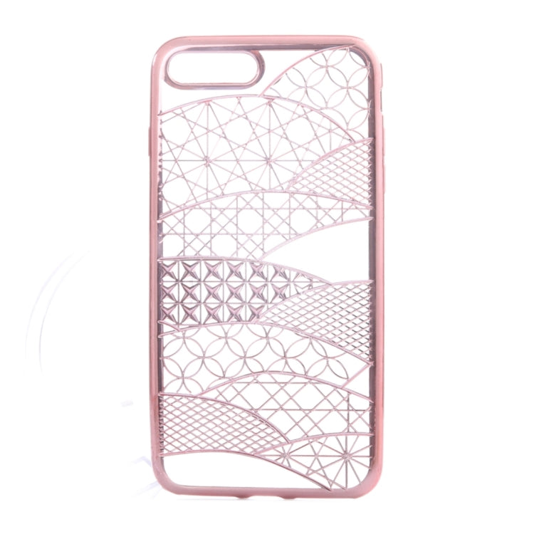 For iPhone 8 Plus & 7 Plus   Architectural Pattern Electroplating TPU Protective Case
