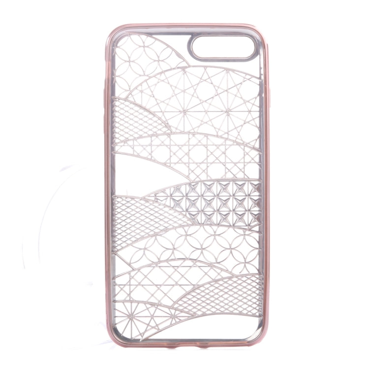 For iPhone 8 Plus & 7 Plus   Architectural Pattern Electroplating TPU Protective Case