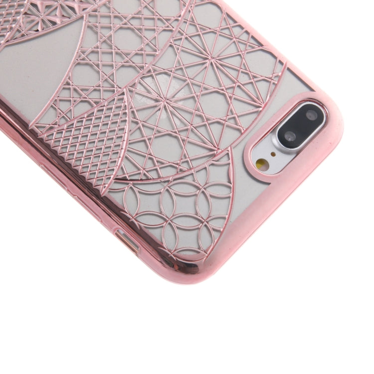 For iPhone 8 Plus & 7 Plus   Architectural Pattern Electroplating TPU Protective Case