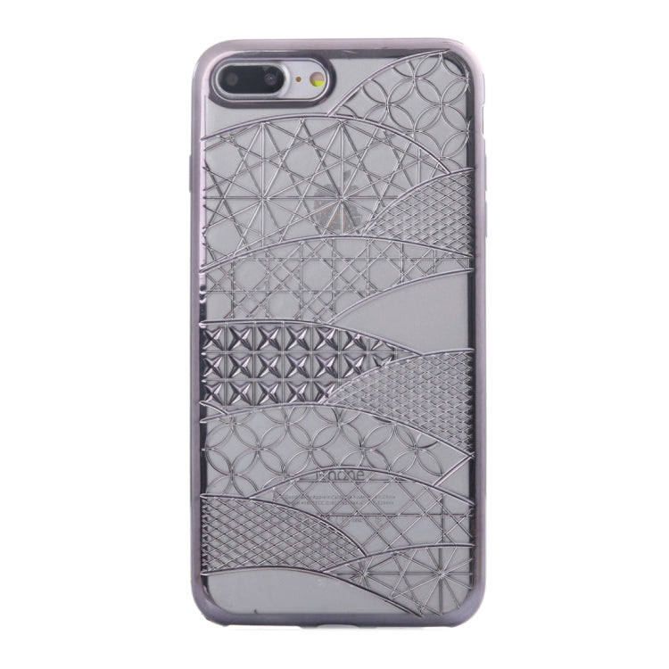 For iPhone 8 Plus & 7 Plus   Architectural Pattern Electroplating TPU Protective Case
