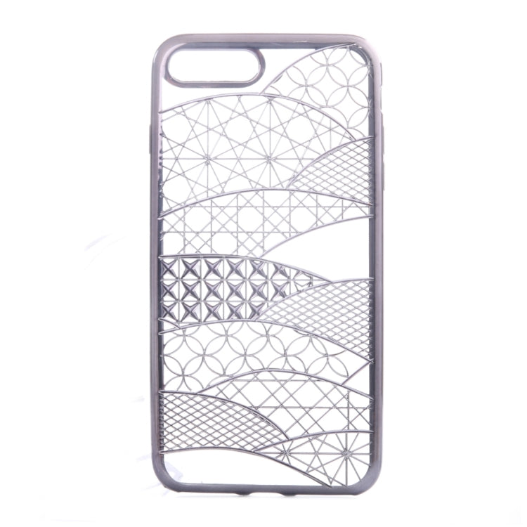 For iPhone 8 Plus & 7 Plus   Architectural Pattern Electroplating TPU Protective Case