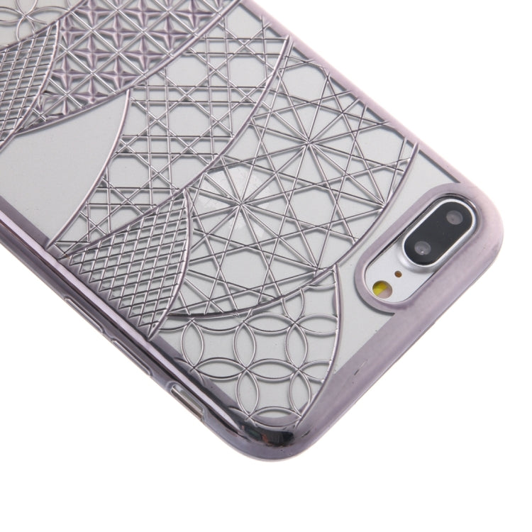 For iPhone 8 Plus & 7 Plus   Architectural Pattern Electroplating TPU Protective Case
