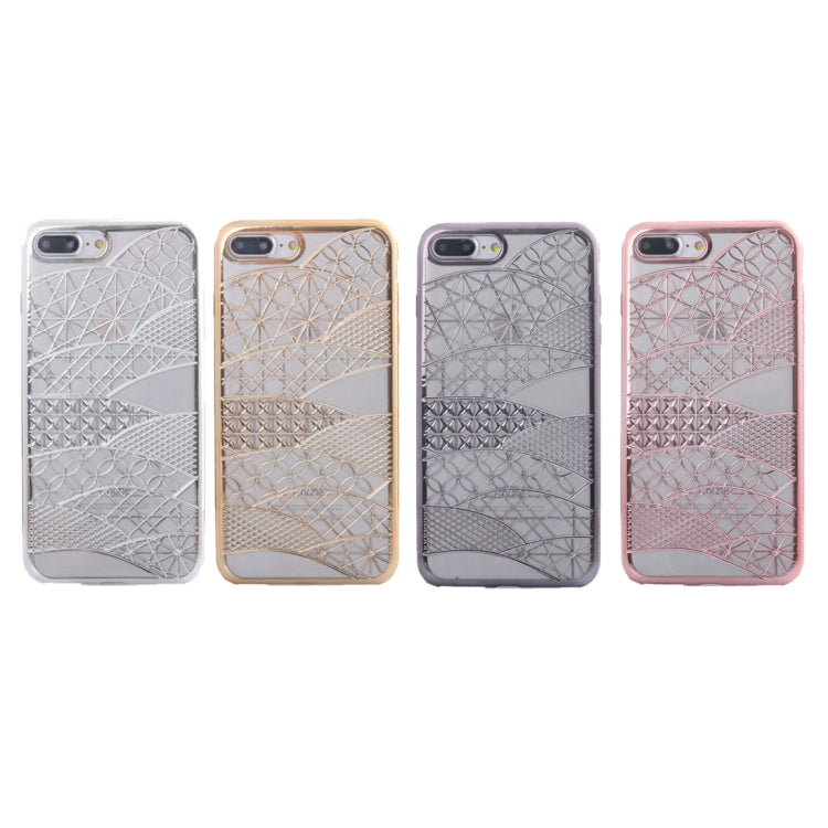For iPhone 8 Plus & 7 Plus   Architectural Pattern Electroplating TPU Protective Case