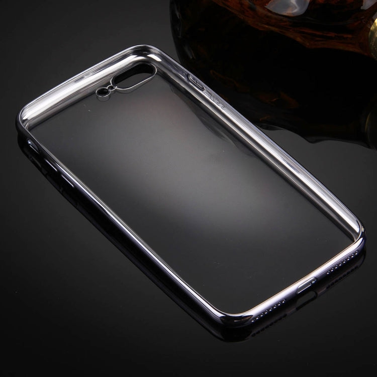 For iPhone 8 Plus & 7 Plus   Electroplating Transparent Soft TPU Protective Cover Case