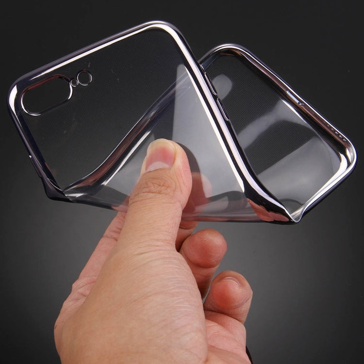 For iPhone 8 Plus & 7 Plus   Electroplating Transparent Soft TPU Protective Cover Case