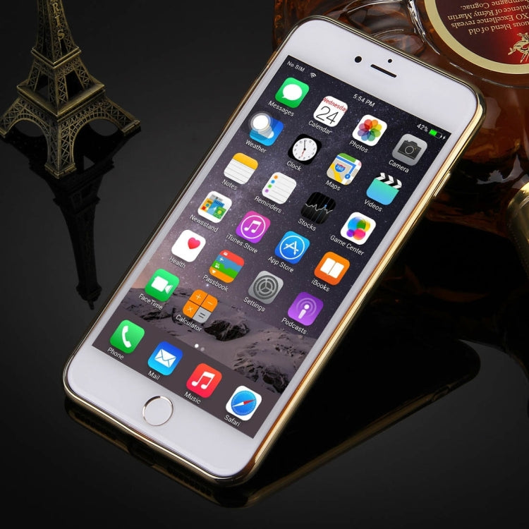 For iPhone 8 Plus & 7 Plus   Electroplating Transparent Soft TPU Protective Cover Case