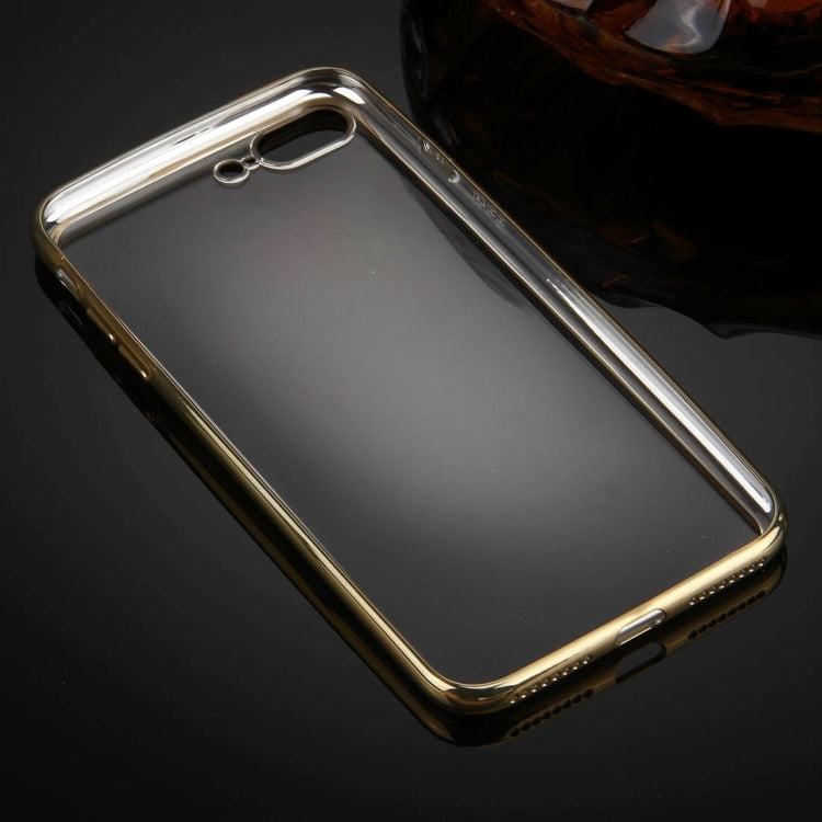 For iPhone 8 Plus & 7 Plus   Electroplating Transparent Soft TPU Protective Cover Case