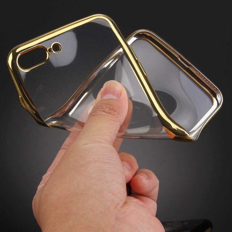 For iPhone 8 Plus & 7 Plus   Electroplating Transparent Soft TPU Protective Cover Case