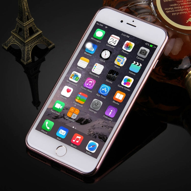 For iPhone 8 Plus & 7 Plus   Electroplating Transparent Soft TPU Protective Cover Case
