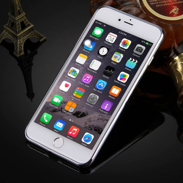 For iPhone 8 Plus & 7 Plus   Electroplating Transparent Soft TPU Protective Cover Case