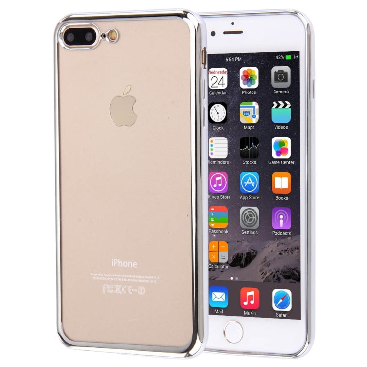 For iPhone 8 Plus & 7 Plus   Electroplating Transparent Soft TPU Protective Cover Case