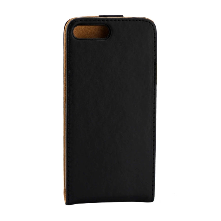 For iPhone 8 Plus & 7 Plus   Khaki Lining Vertical Flip Leather Case (Black)