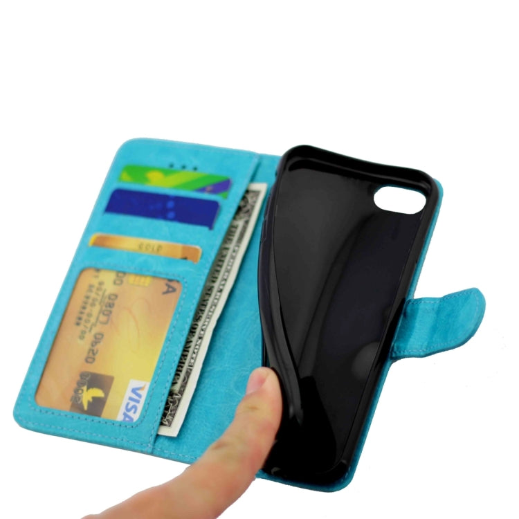 For iPhone 8 Plus & 7 Plus   Crazy Horse Texture Horizontal Flip Leather Case with Holder & Card Slots & Wallet & Photo Frame