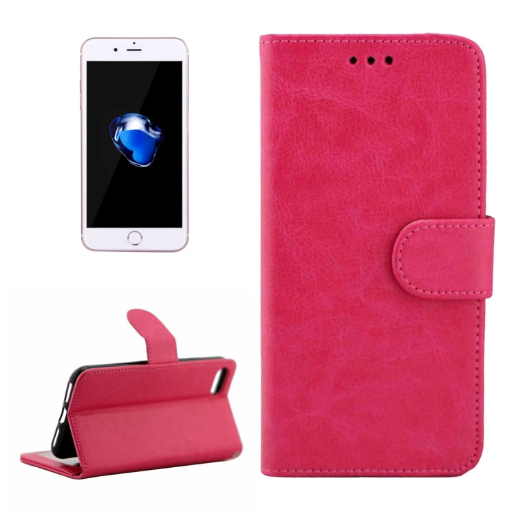 For iPhone 8 Plus & 7 Plus   Crazy Horse Texture Horizontal Flip Leather Case with Holder & Card Slots & Wallet & Photo Frame