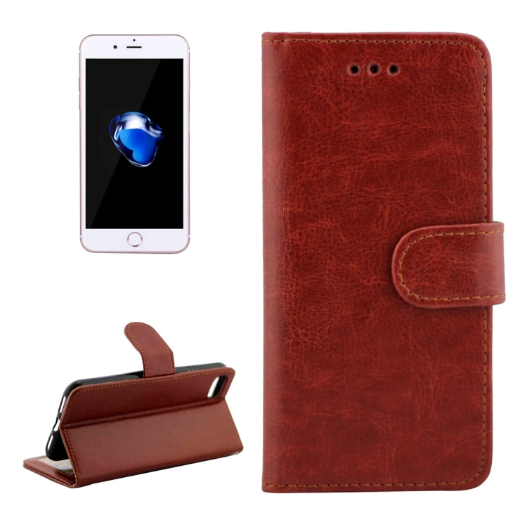 For iPhone 8 Plus & 7 Plus   Crazy Horse Texture Horizontal Flip Leather Case with Holder & Card Slots & Wallet & Photo Frame