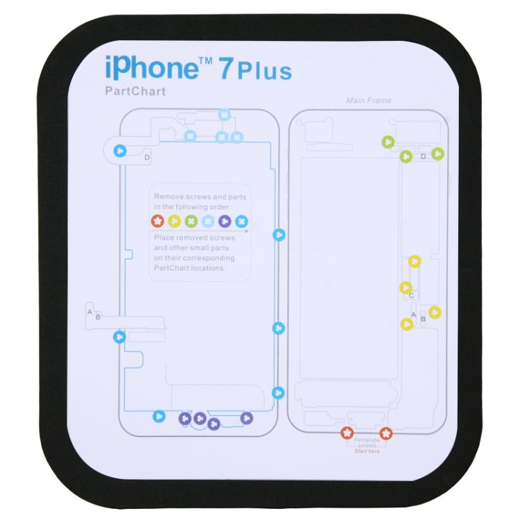 Magnetic Memory Screws Mat For iPhone 7 Plus , Size: 27.7cm x 15.9cm