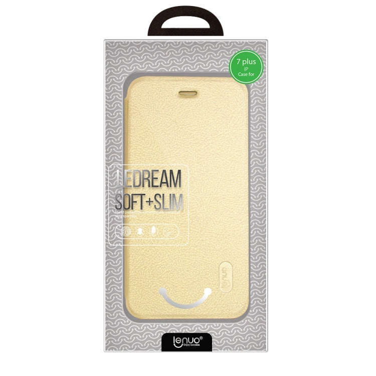 Lenuo for iPhone 8 Plus & 7 Plus   PU+PC Litchi Texture Horizontal Flip Leather Case with Card Slots