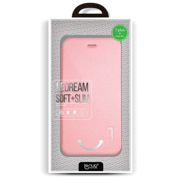 Lenuo for iPhone 8 Plus & 7 Plus   PU+PC Litchi Texture Horizontal Flip Leather Case with Card Slots
