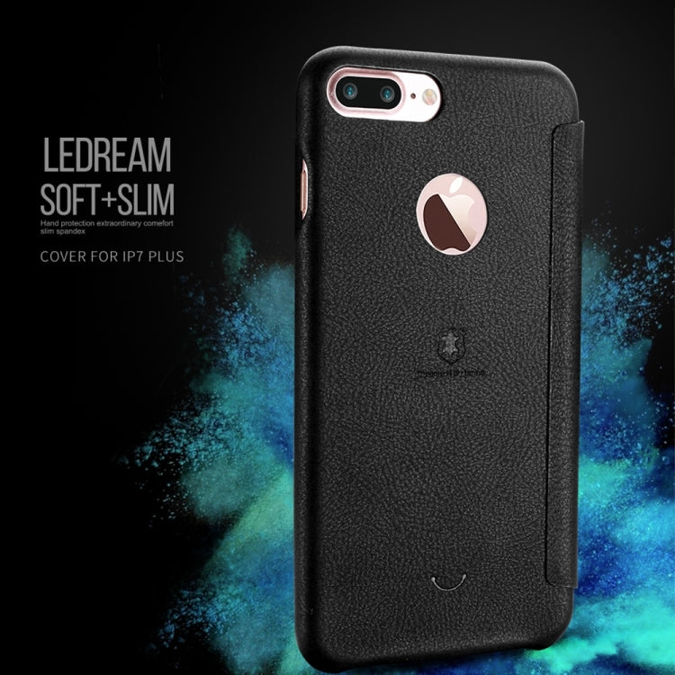 Lenuo for iPhone 8 Plus & 7 Plus   PU+PC Litchi Texture Horizontal Flip Leather Case with Card Slots