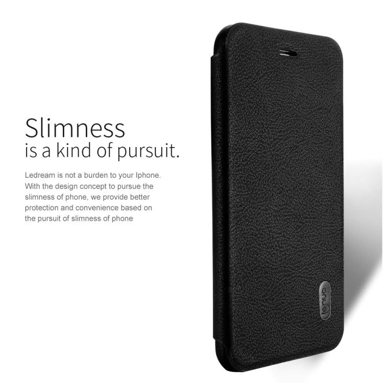 Lenuo for iPhone 8 Plus & 7 Plus   PU+PC Litchi Texture Horizontal Flip Leather Case with Card Slots