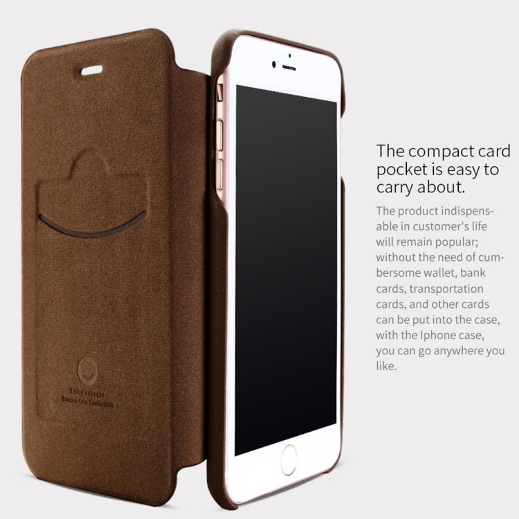 Lenuo for iPhone 8 Plus & 7 Plus   PU+PC Litchi Texture Horizontal Flip Leather Case with Card Slots