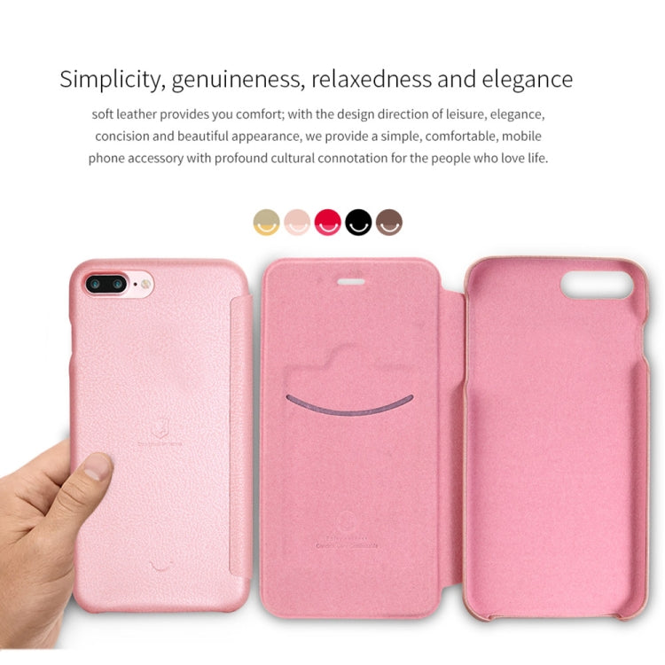 Lenuo for iPhone 8 Plus & 7 Plus   PU+PC Litchi Texture Horizontal Flip Leather Case with Card Slots