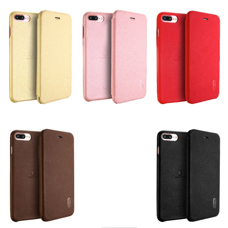 Lenuo for iPhone 8 Plus & 7 Plus   PU+PC Litchi Texture Horizontal Flip Leather Case with Card Slots