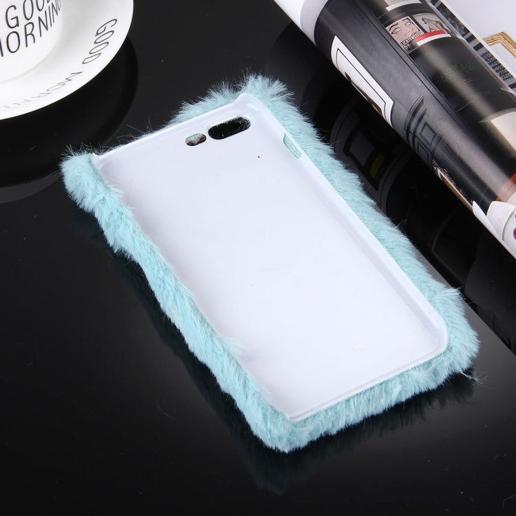 For iPhone 8 Plus & 7 Plus   Genuine Rabbit Hair Diamond Encrusted PC Protective Case