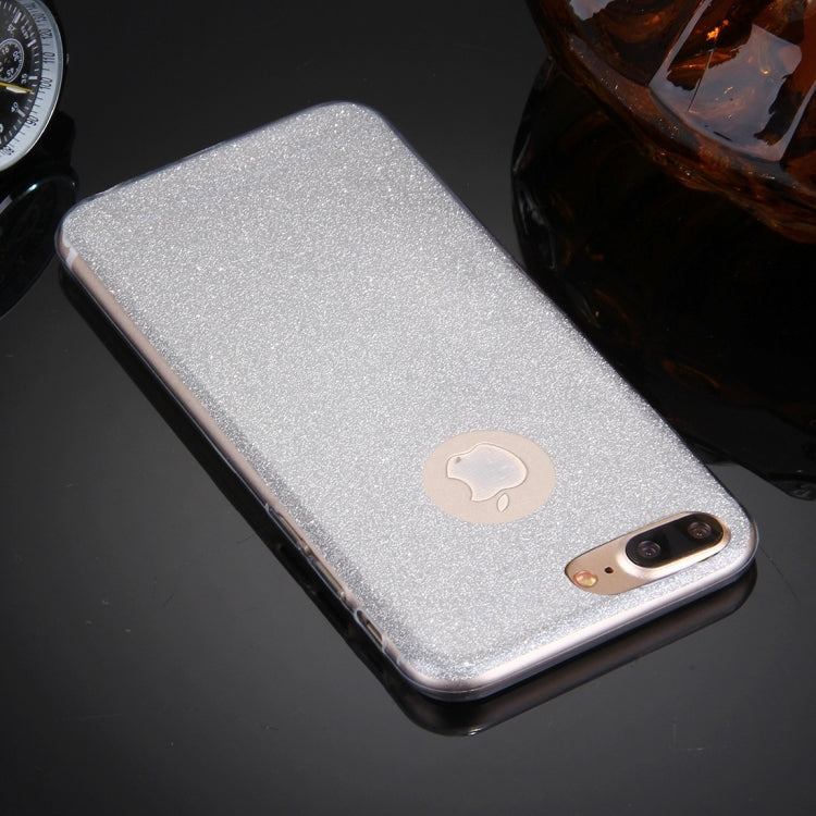 10 PCS for iPhone 8 Plus & 7 Plus   Glitter Powder Paper, Must Use with Transparent TPU Case(Silver)