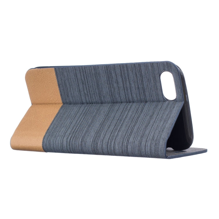 For iPhone 8 Plus & 7 Plus   Canvas Pattern PU + TPU Horizontal Flip Leather Case with Holder & Card Slots