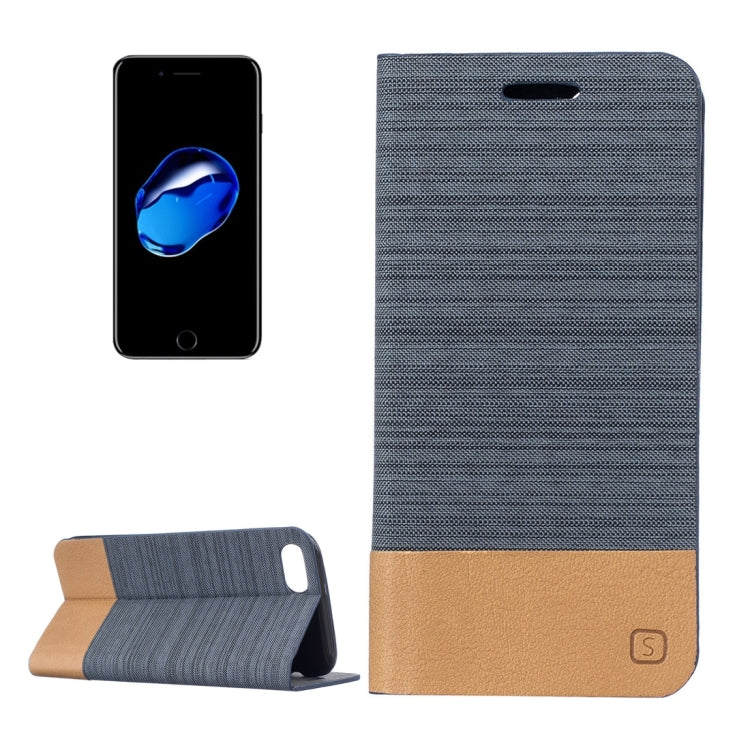 For iPhone 8 Plus & 7 Plus   Canvas Pattern PU + TPU Horizontal Flip Leather Case with Holder & Card Slots