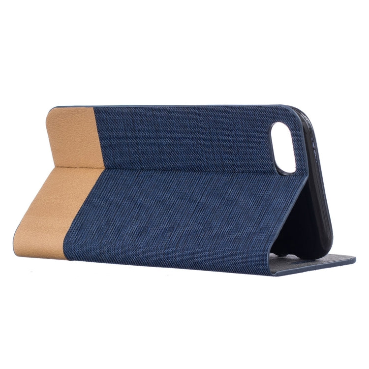 For iPhone 8 Plus & 7 Plus   Canvas Pattern PU + TPU Horizontal Flip Leather Case with Holder & Card Slots