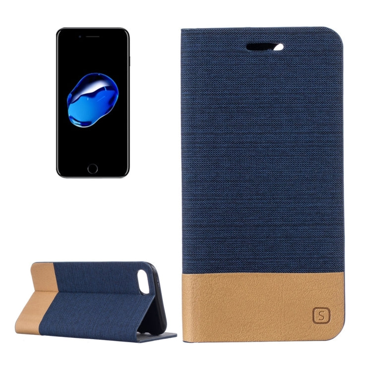 For iPhone 8 Plus & 7 Plus   Canvas Pattern PU + TPU Horizontal Flip Leather Case with Holder & Card Slots