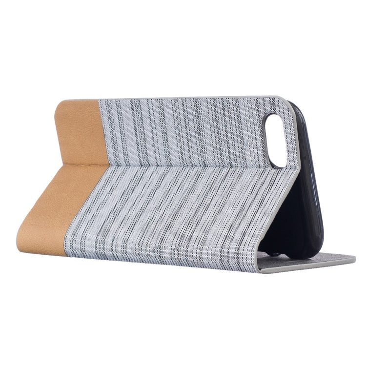 For iPhone 8 Plus & 7 Plus   Canvas Pattern PU + TPU Horizontal Flip Leather Case with Holder & Card Slots