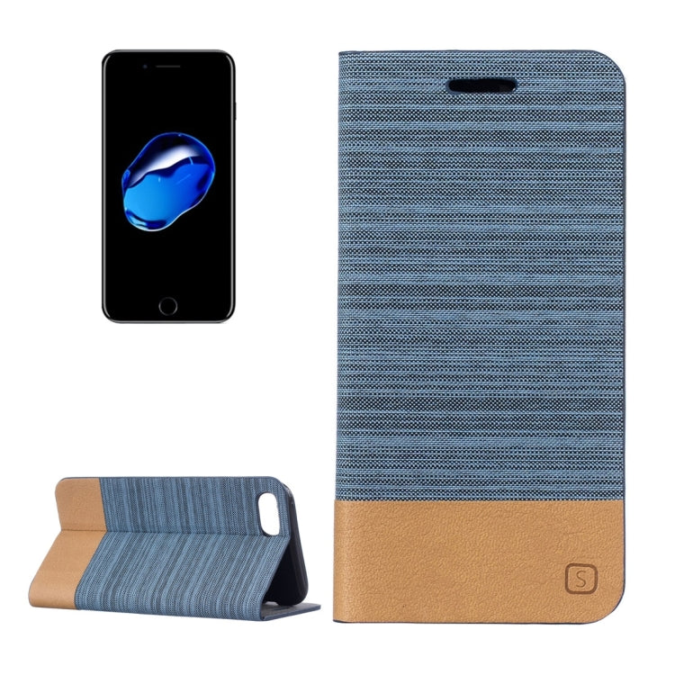 For iPhone 8 Plus & 7 Plus   Canvas Pattern PU + TPU Horizontal Flip Leather Case with Holder & Card Slots