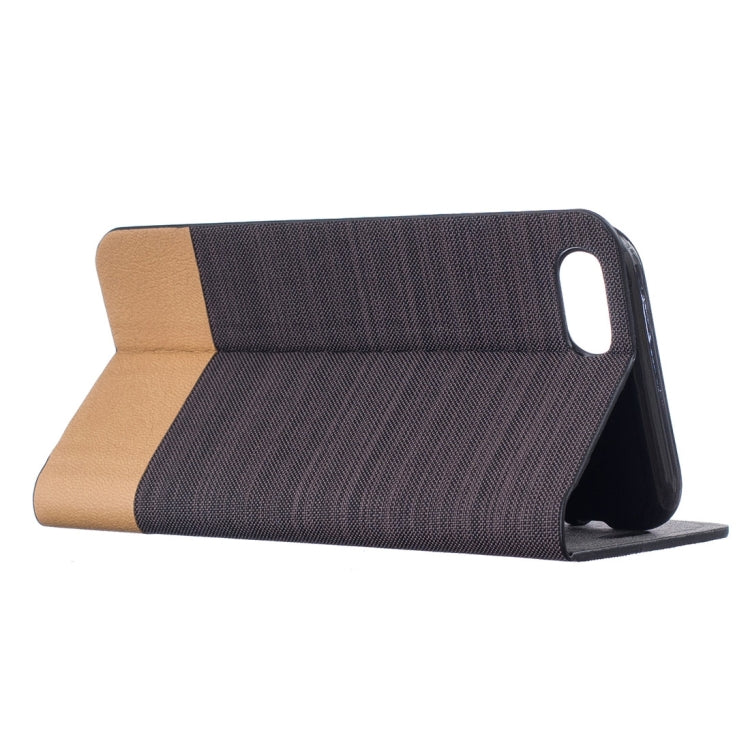 For iPhone 8 Plus & 7 Plus   Canvas Pattern PU + TPU Horizontal Flip Leather Case with Holder & Card Slots
