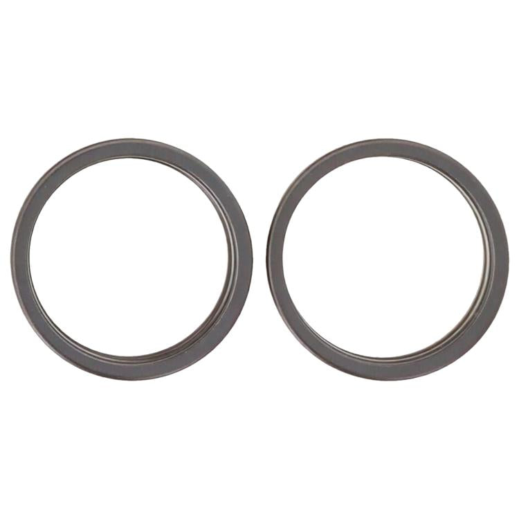 For iPhone 17 2pcs/set Rear Camera Glass Lens Metal Outside Protector Hoop Ring  - Black