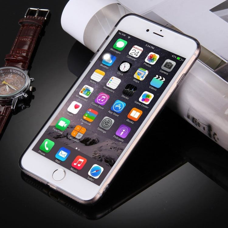 For iPhone 8 Plus & 7 Plus   0.5mm Ultra-thin Dark Color Transparent TPU Protective Case
