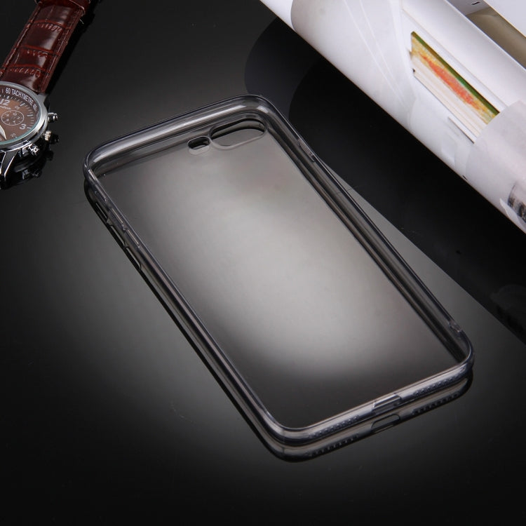 For iPhone 8 Plus & 7 Plus   0.5mm Ultra-thin Dark Color Transparent TPU Protective Case