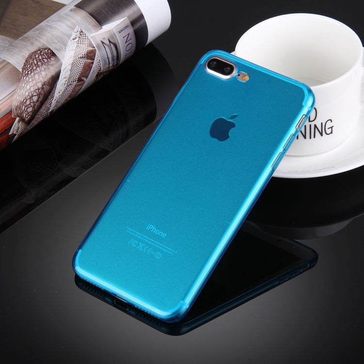 For iPhone 8 Plus & 7 Plus   0.5mm Ultra-thin Dark Color Transparent TPU Protective Case