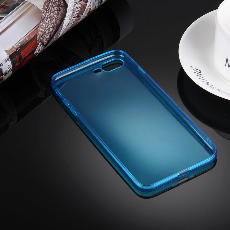 For iPhone 8 Plus & 7 Plus   0.5mm Ultra-thin Dark Color Transparent TPU Protective Case