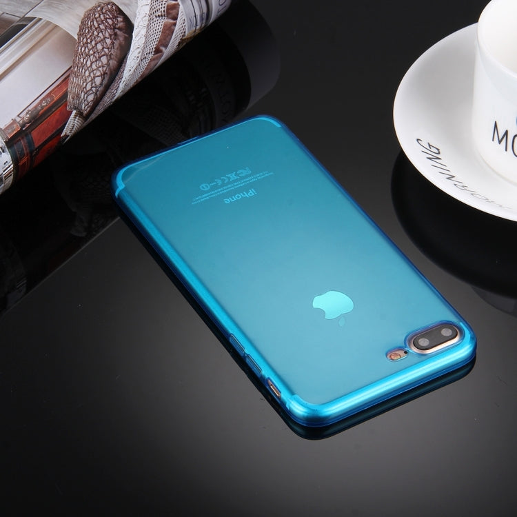 For iPhone 8 Plus & 7 Plus   0.5mm Ultra-thin Dark Color Transparent TPU Protective Case