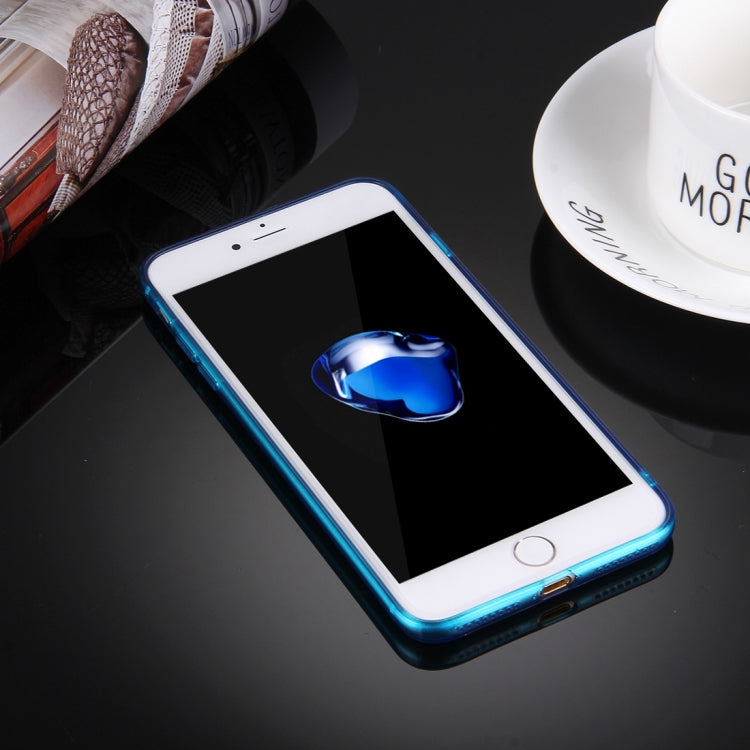 For iPhone 8 Plus & 7 Plus   0.5mm Ultra-thin Dark Color Transparent TPU Protective Case