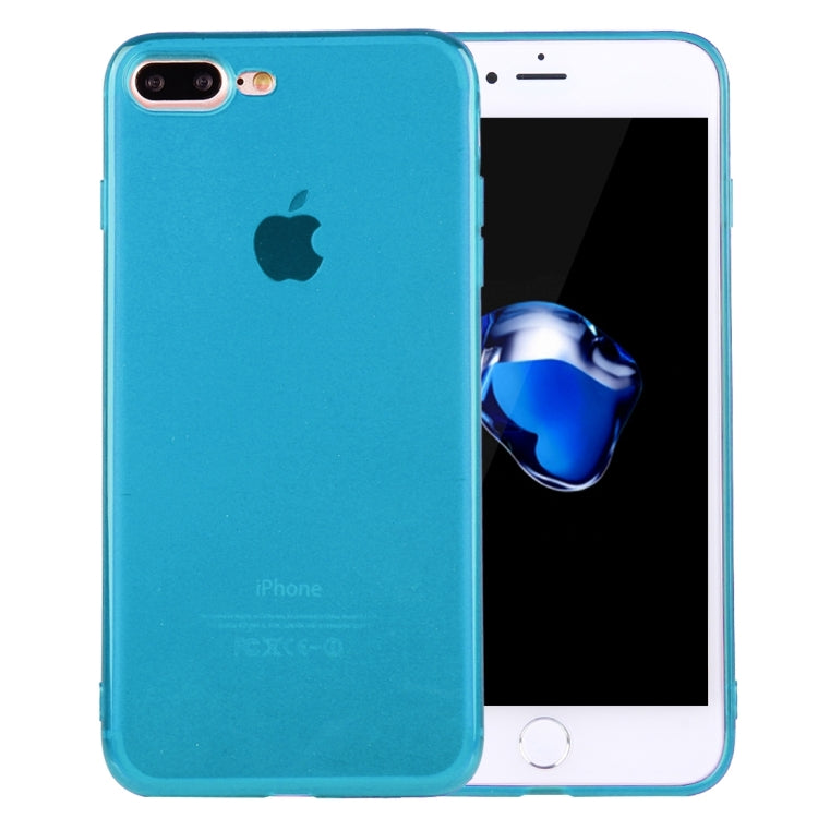 For iPhone 8 Plus & 7 Plus   0.5mm Ultra-thin Dark Color Transparent TPU Protective Case