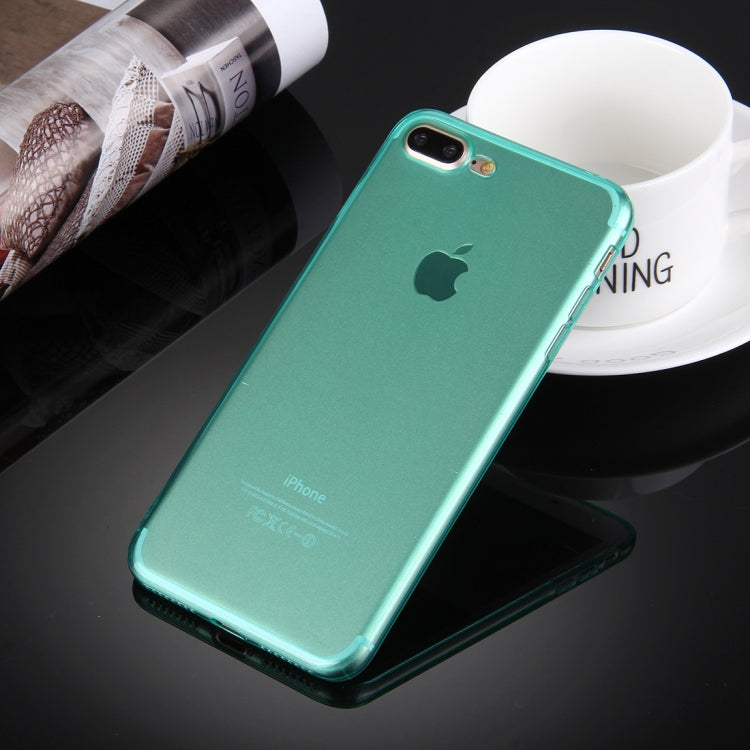 For iPhone 8 Plus & 7 Plus   0.5mm Ultra-thin Dark Color Transparent TPU Protective Case