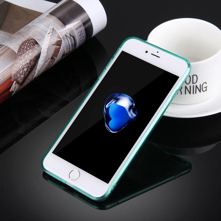 For iPhone 8 Plus & 7 Plus   0.5mm Ultra-thin Dark Color Transparent TPU Protective Case