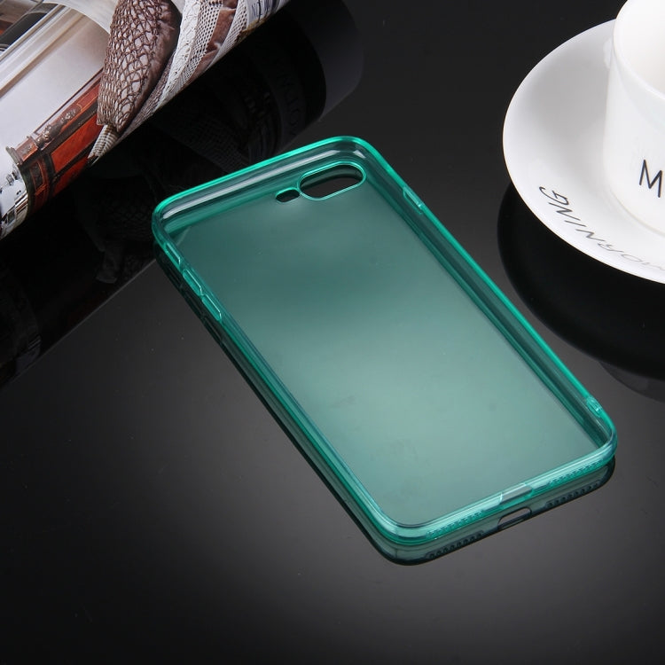 For iPhone 8 Plus & 7 Plus   0.5mm Ultra-thin Dark Color Transparent TPU Protective Case