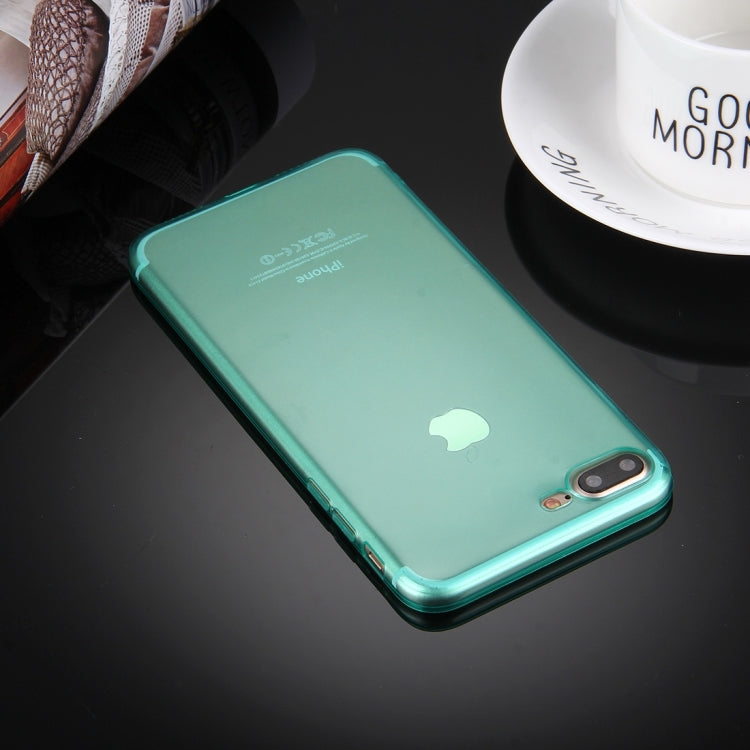 For iPhone 8 Plus & 7 Plus   0.5mm Ultra-thin Dark Color Transparent TPU Protective Case